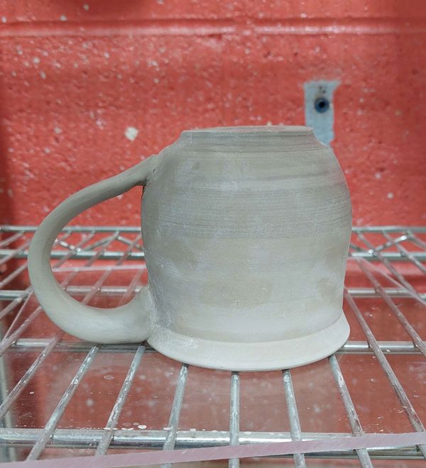 Mug in progress. Upside down.