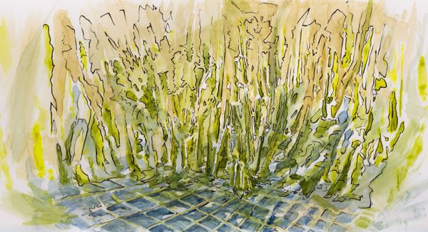 facing a thicket